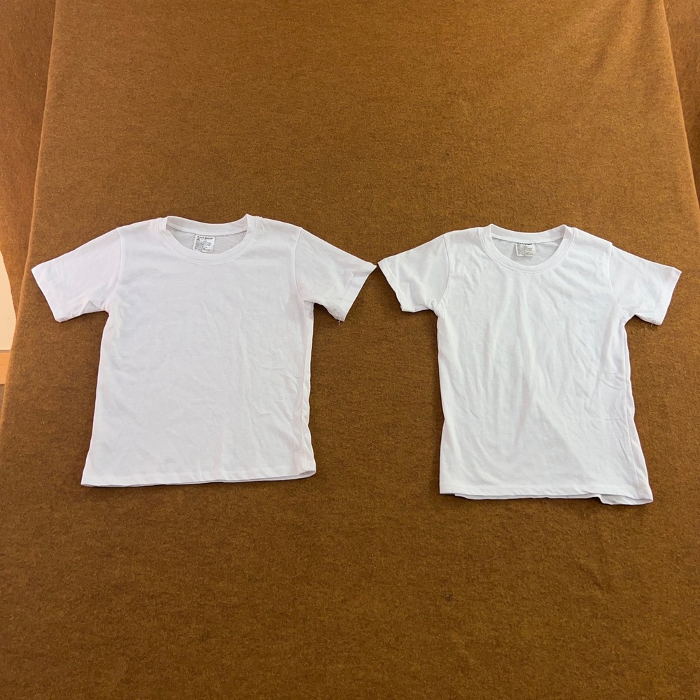 Black Bear Boys Large White 2 Pack Cotton Crew Neck T-Shirt New